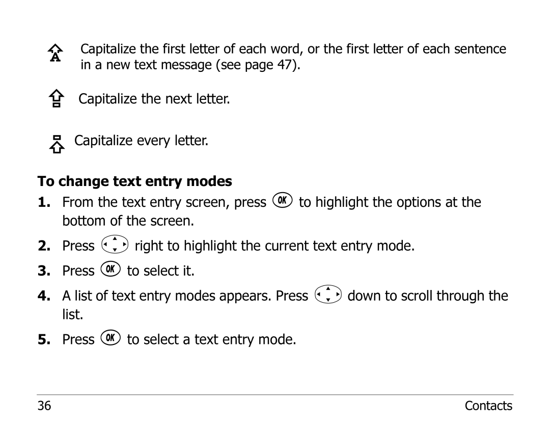 Kyocera 2100 Series manual Contacts 