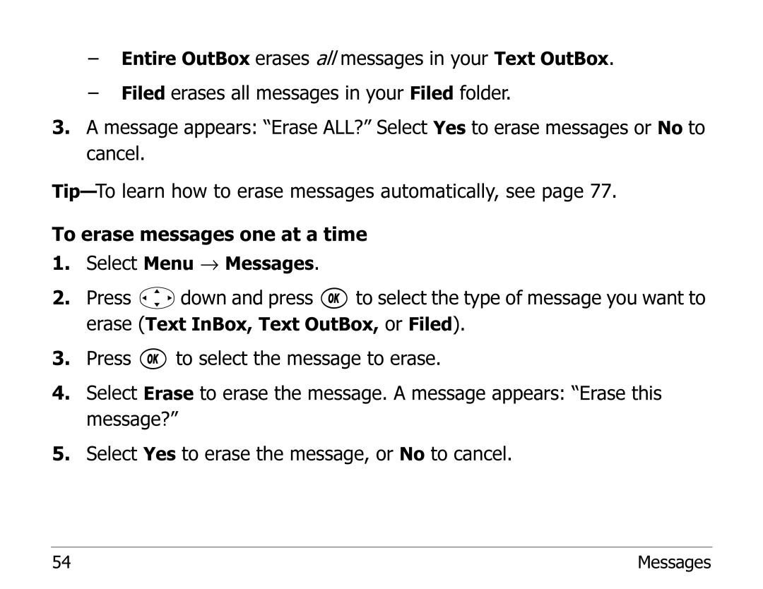 Kyocera 2100 Series manual Messages 