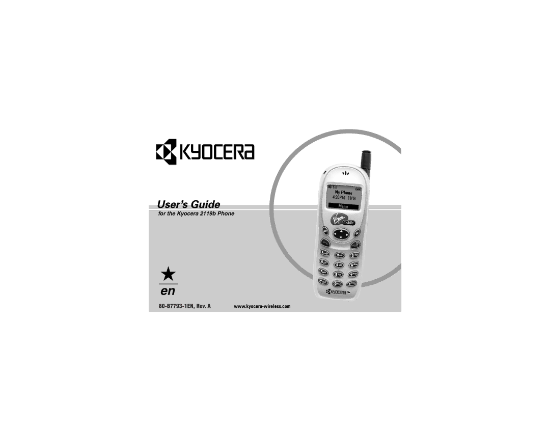 Kyocera manual For the Kyocera 2119b Phone 