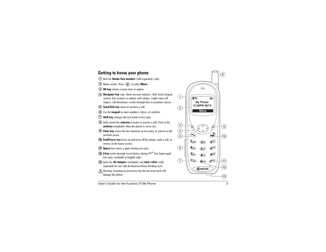 Kyocera 2119b manual DÉííáåÖ=íç=âåçï=óçìê=éÜçåÉ, PÉåÇLq~äâ=âÉó=ëí~êíë=çê=~åëïÉêë=~=Å~ääK= 