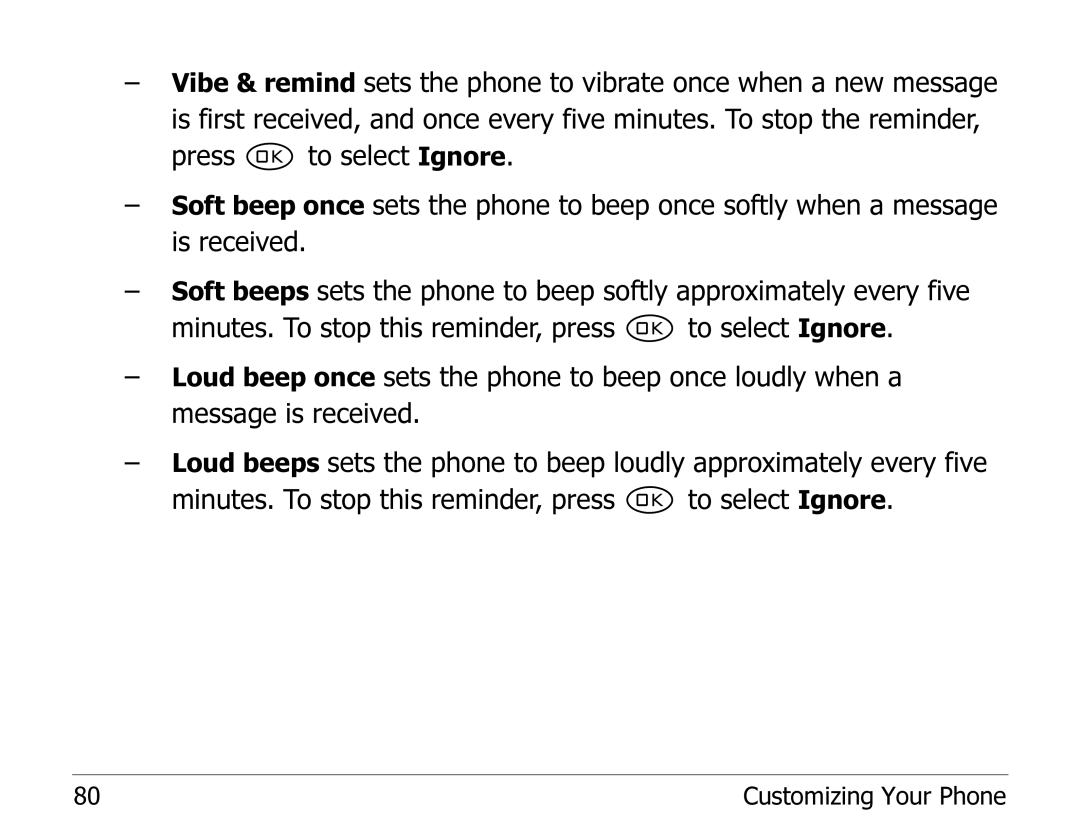 Kyocera 2235 manual Customizing Your Phone 