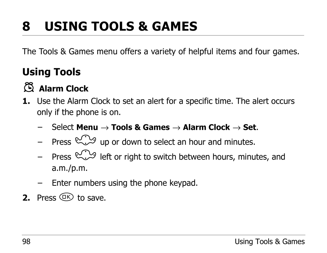 Kyocera 2235 manual Using Tools & Games 