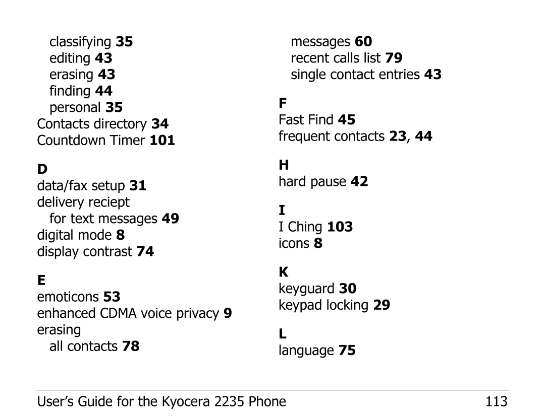 Kyocera 2235 manual 