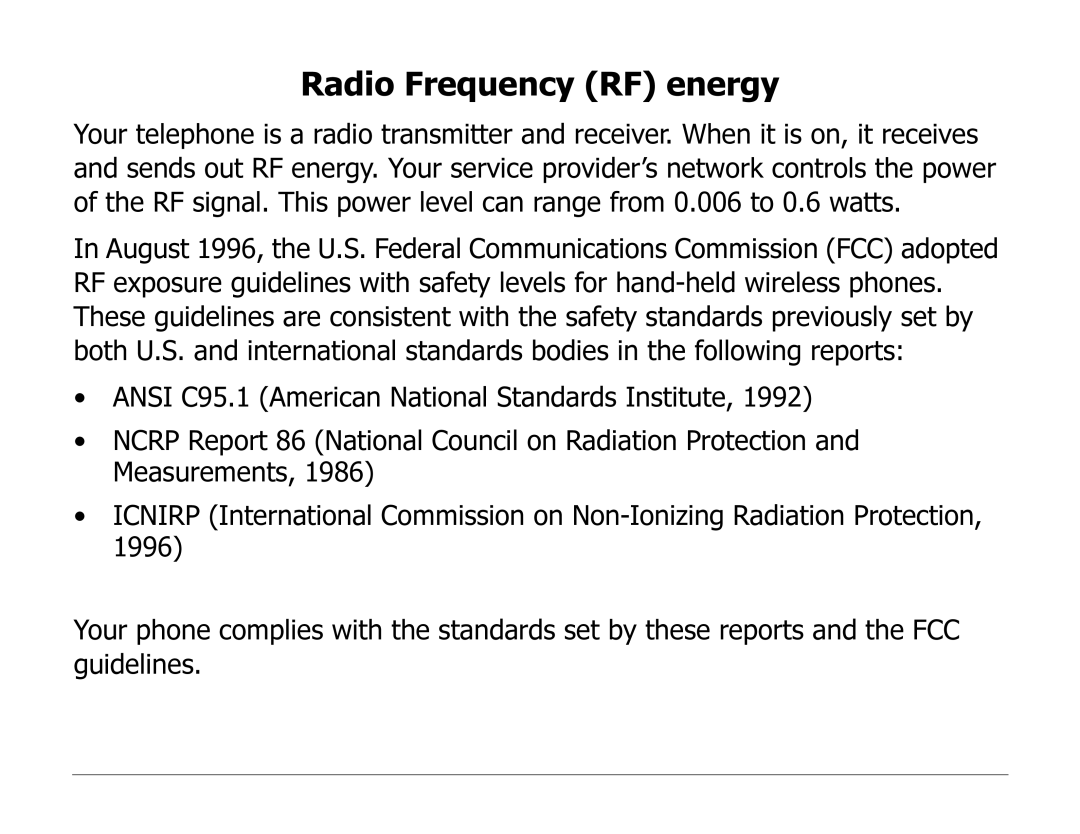 Kyocera 2235 manual Radio Frequency RF energy 