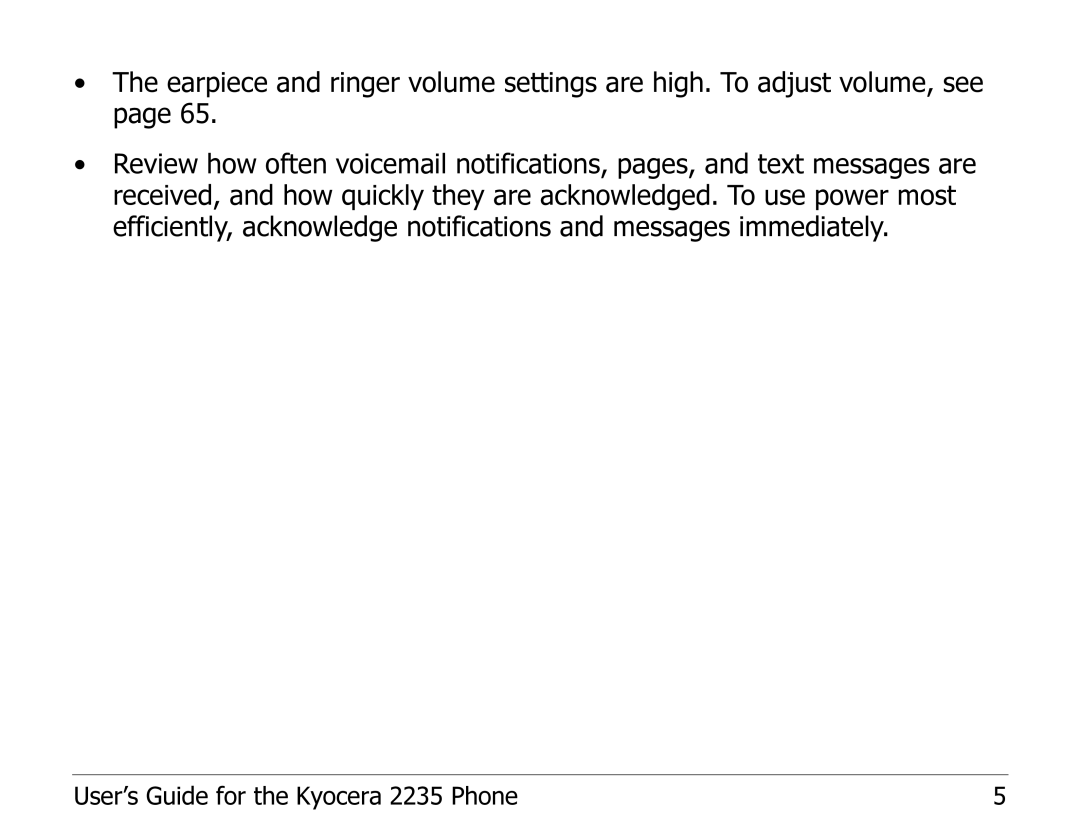 Kyocera manual User’s Guide for the Kyocera 2235 Phone 