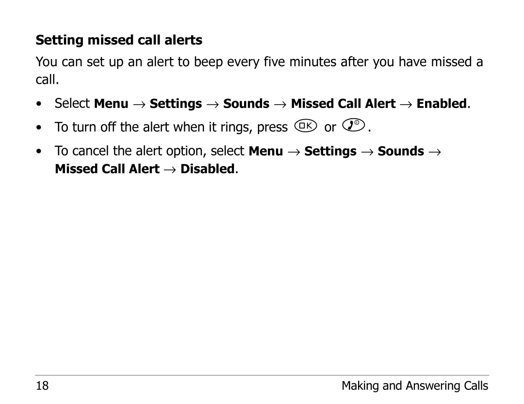 Kyocera 2235 manual To turn off the alert when it rings, press or 