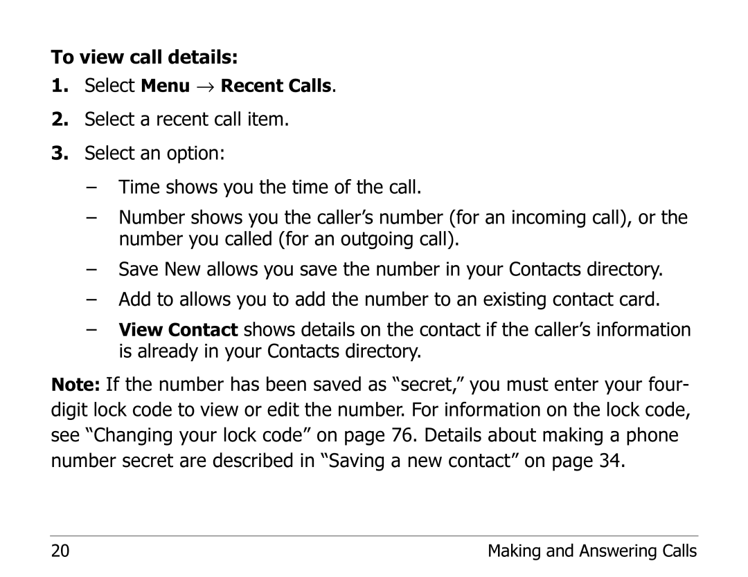 Kyocera 2235 manual To view call details 