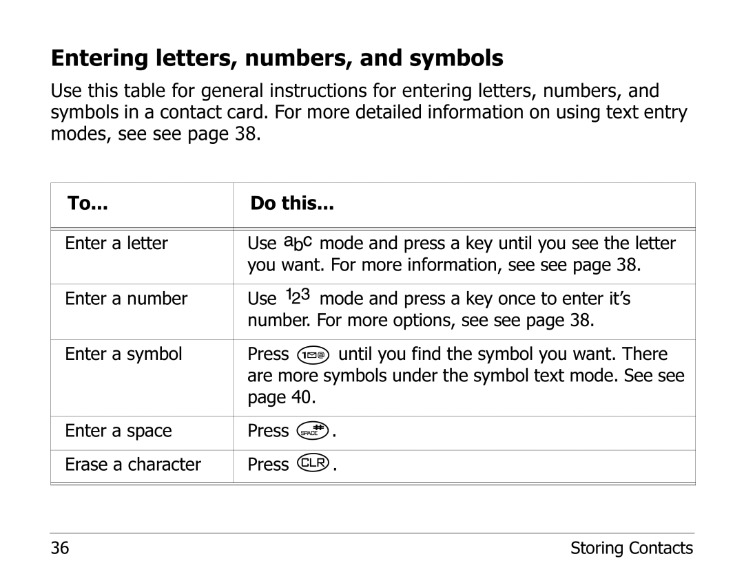 Kyocera 2235 manual Entering letters, numbers, and symbols 