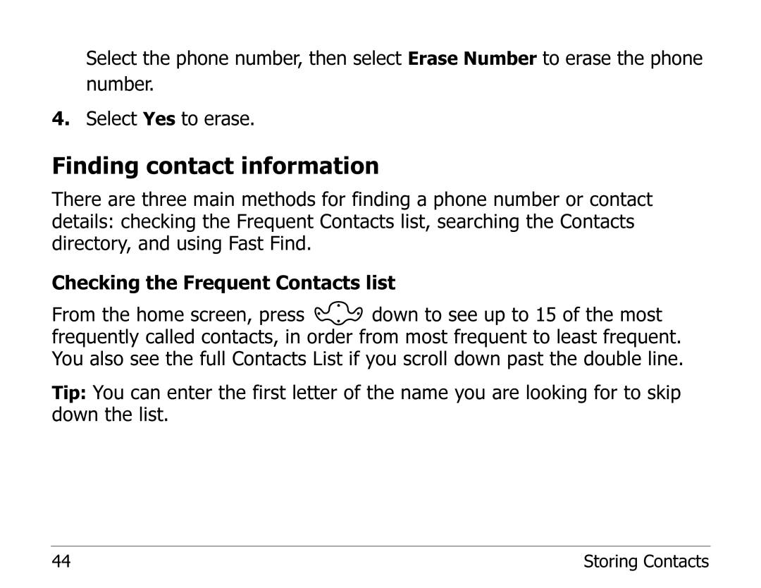 Kyocera 2235 manual Finding contact information 