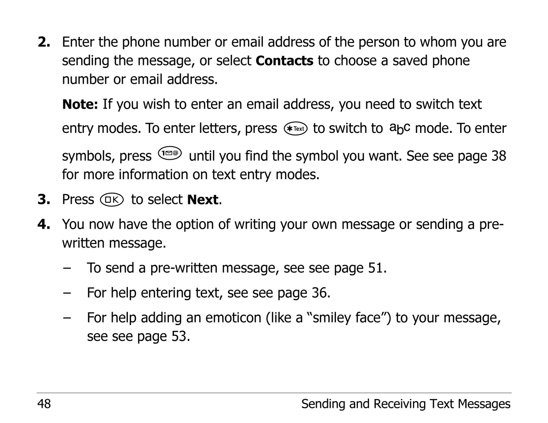 Kyocera 2235 manual Sending and Receiving Text Messages 