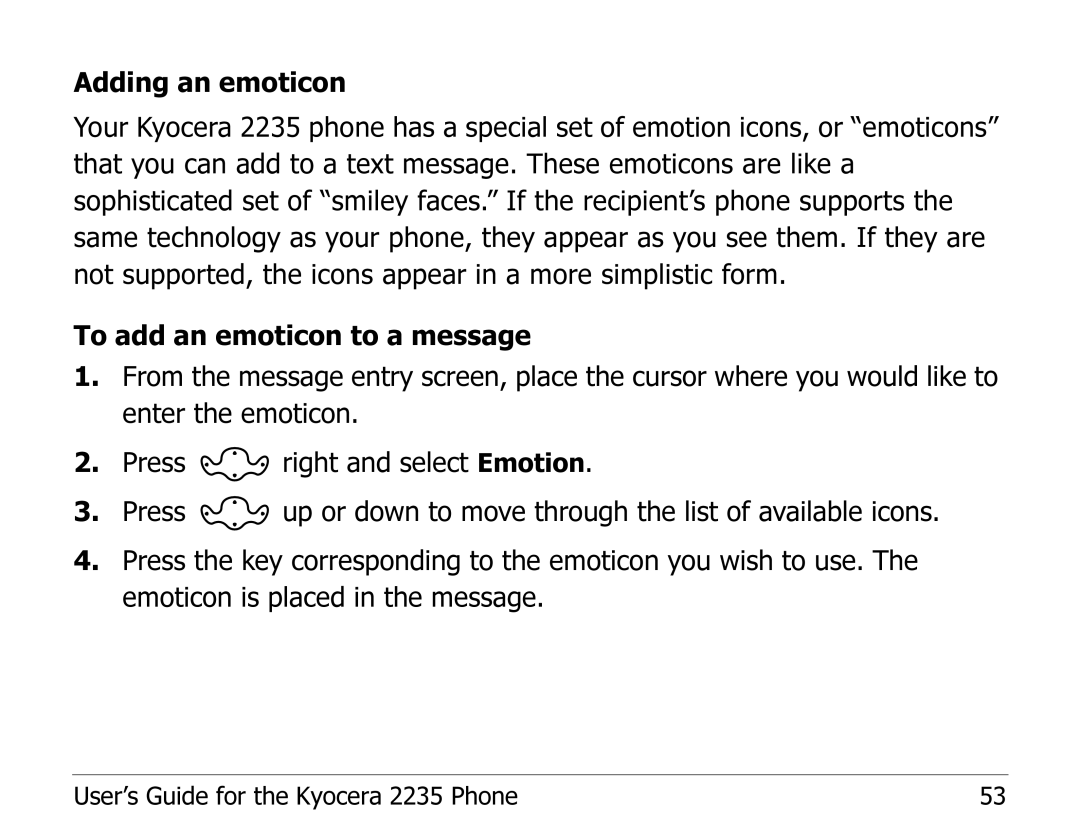 Kyocera manual User’s Guide for the Kyocera 2235 Phone 