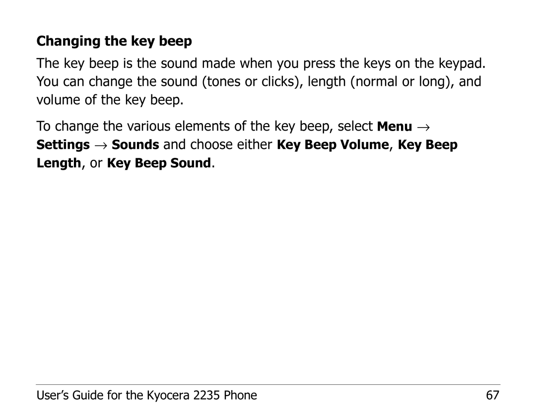 Kyocera manual User’s Guide for the Kyocera 2235 Phone 