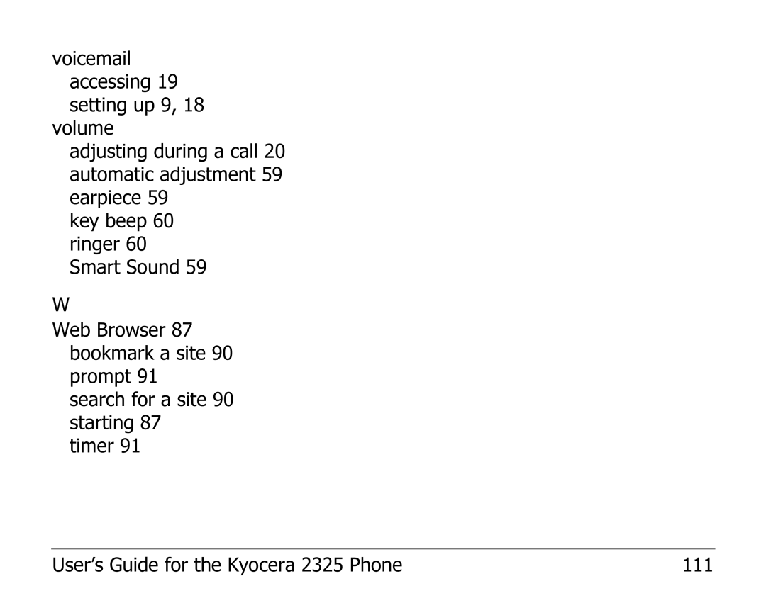 Kyocera 2325 manual 