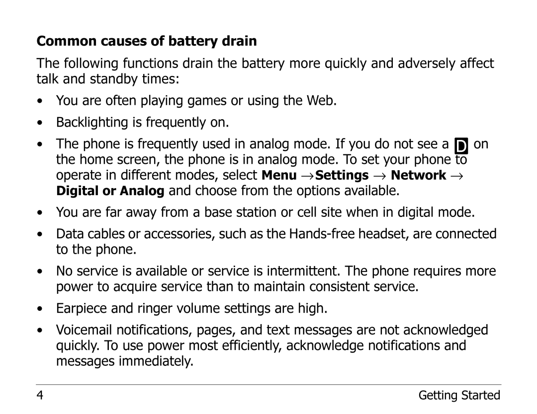 Kyocera 2325 manual Getting Started 