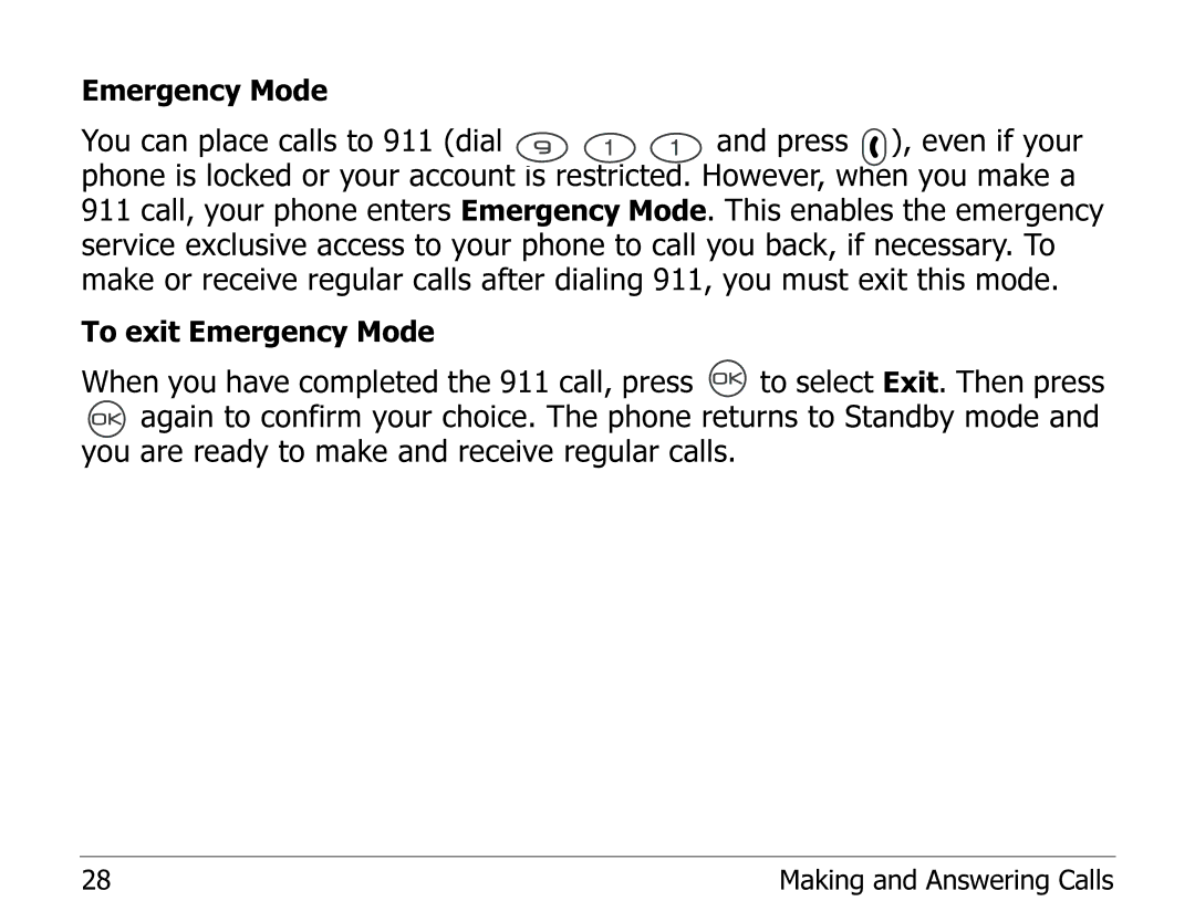 Kyocera 2325 manual You are ready to make and receive regular calls 