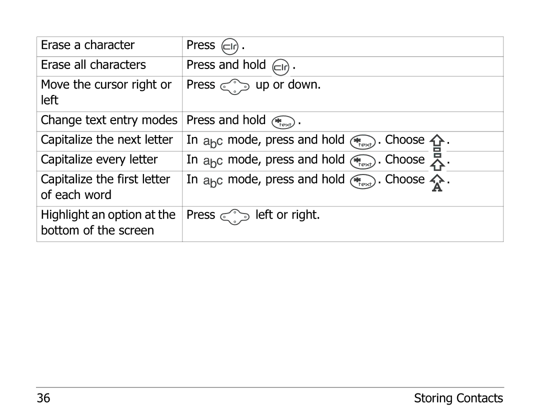 Kyocera 2325 manual Choose Capitalize every letter 