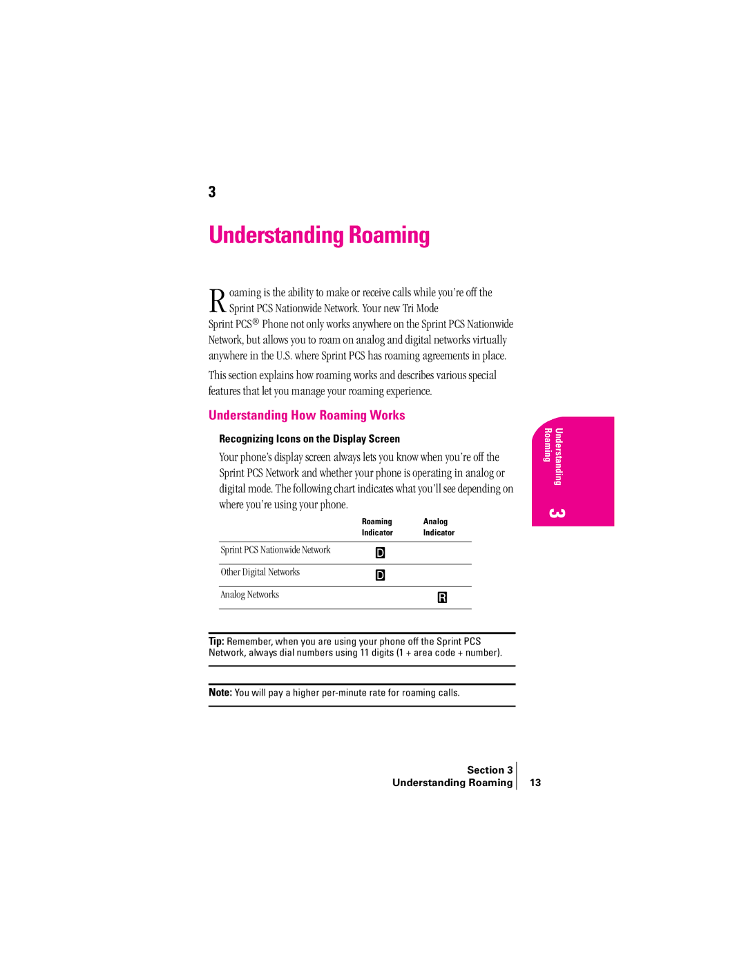 Kyocera 2345 manual Understanding How Roaming Works, Recognizing Icons on the Display Screen 