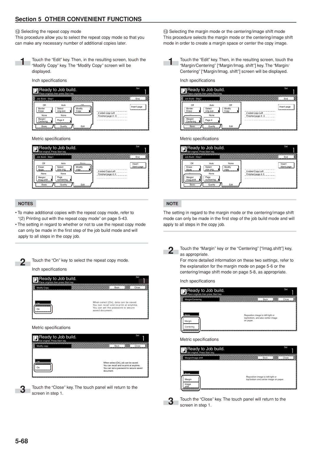 Kyocera 3035 manual As appropriate, Explanation for the margin mode on page 5-6 or 