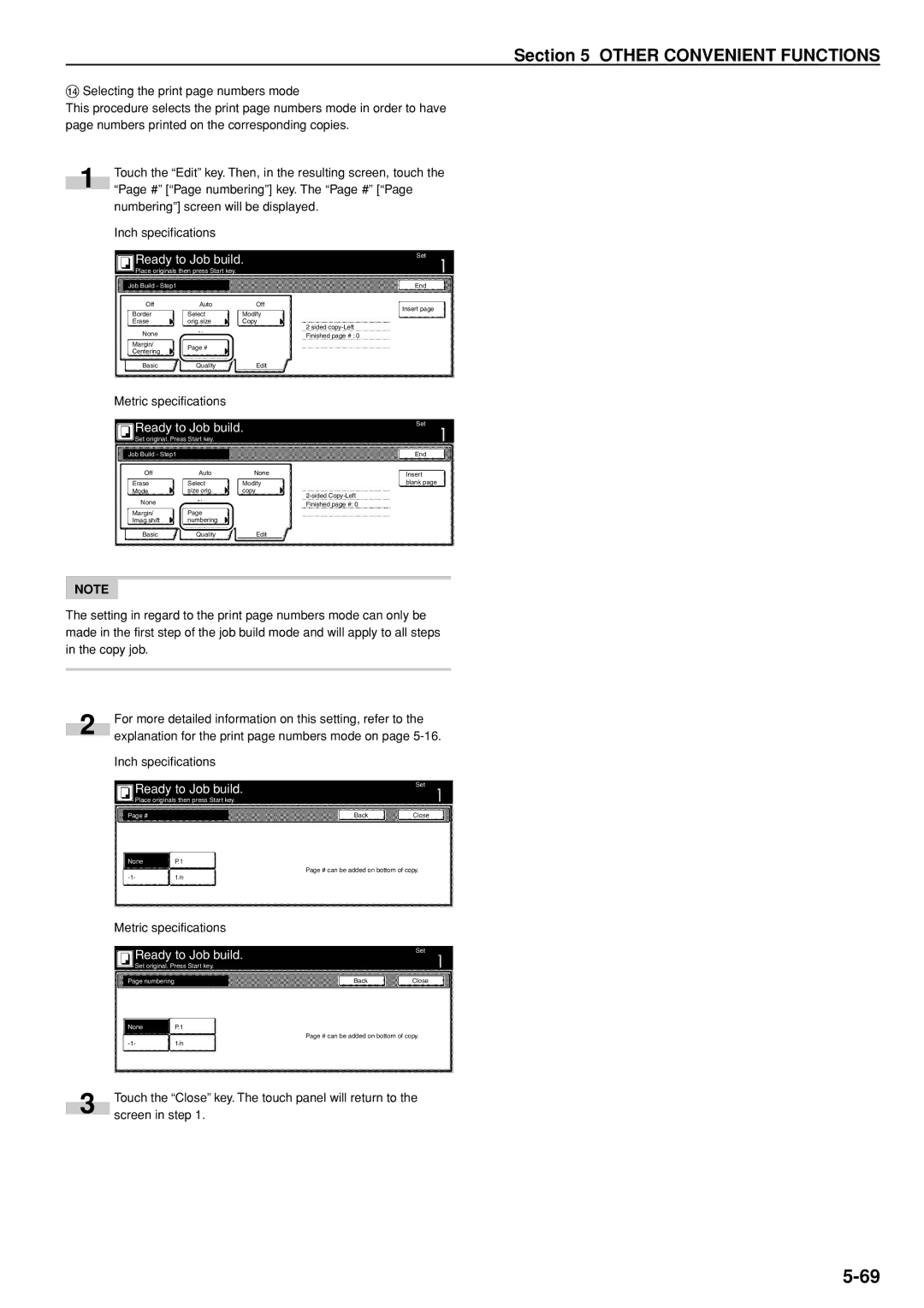 Kyocera 3035 manual Set Set original. Press Start key Numbering, NoneP.1 