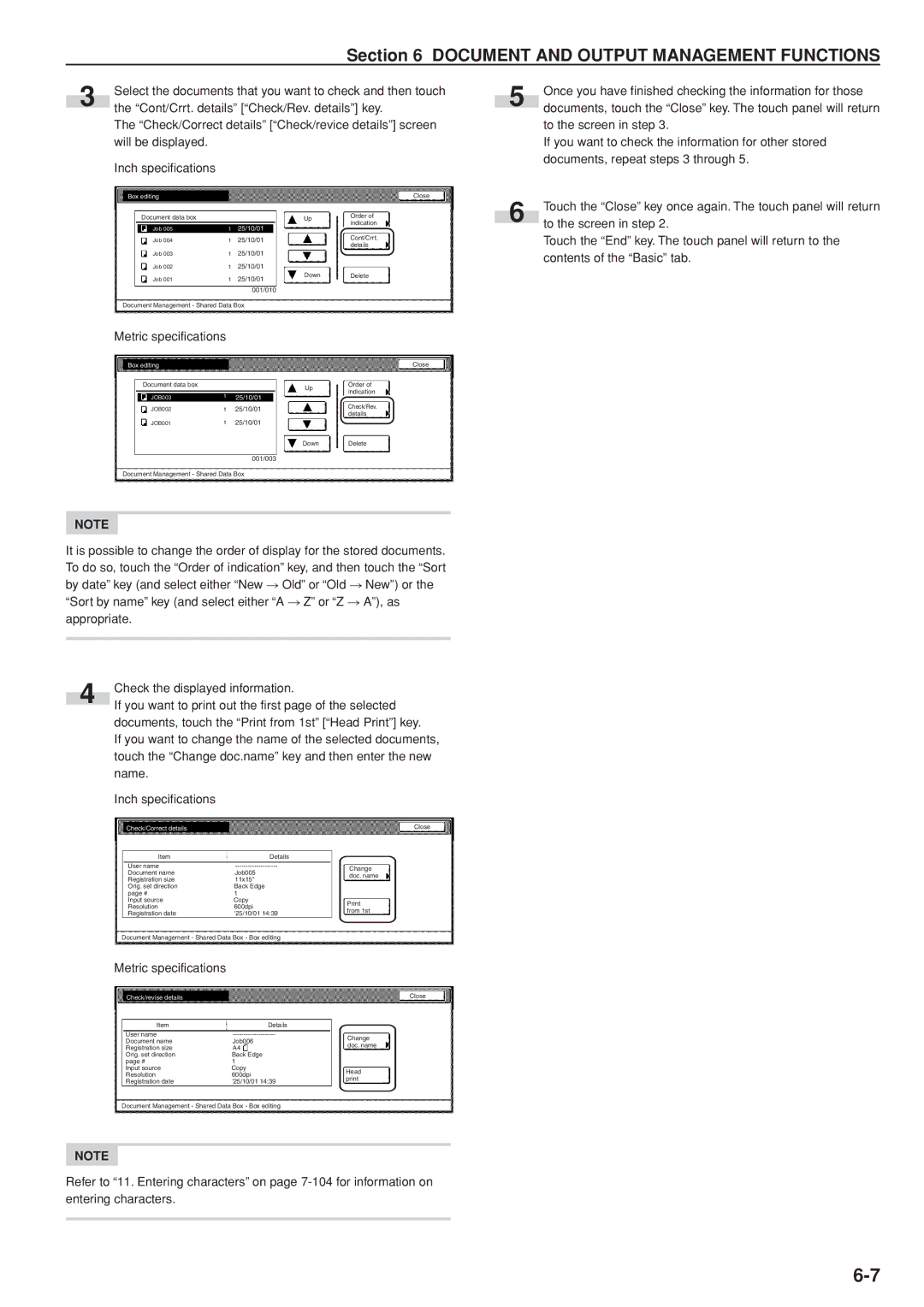 Kyocera 3035 manual Box editing, Check/revise details 