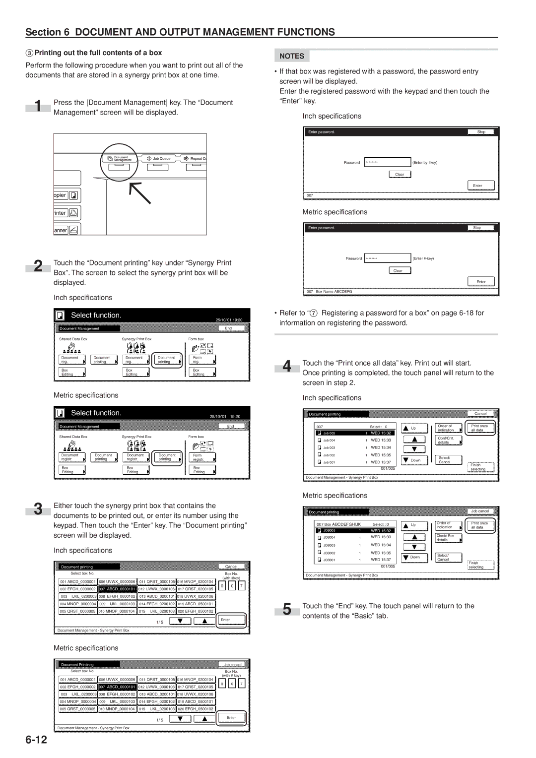 Kyocera 3035 manual 3Printing out the full contents of a box 