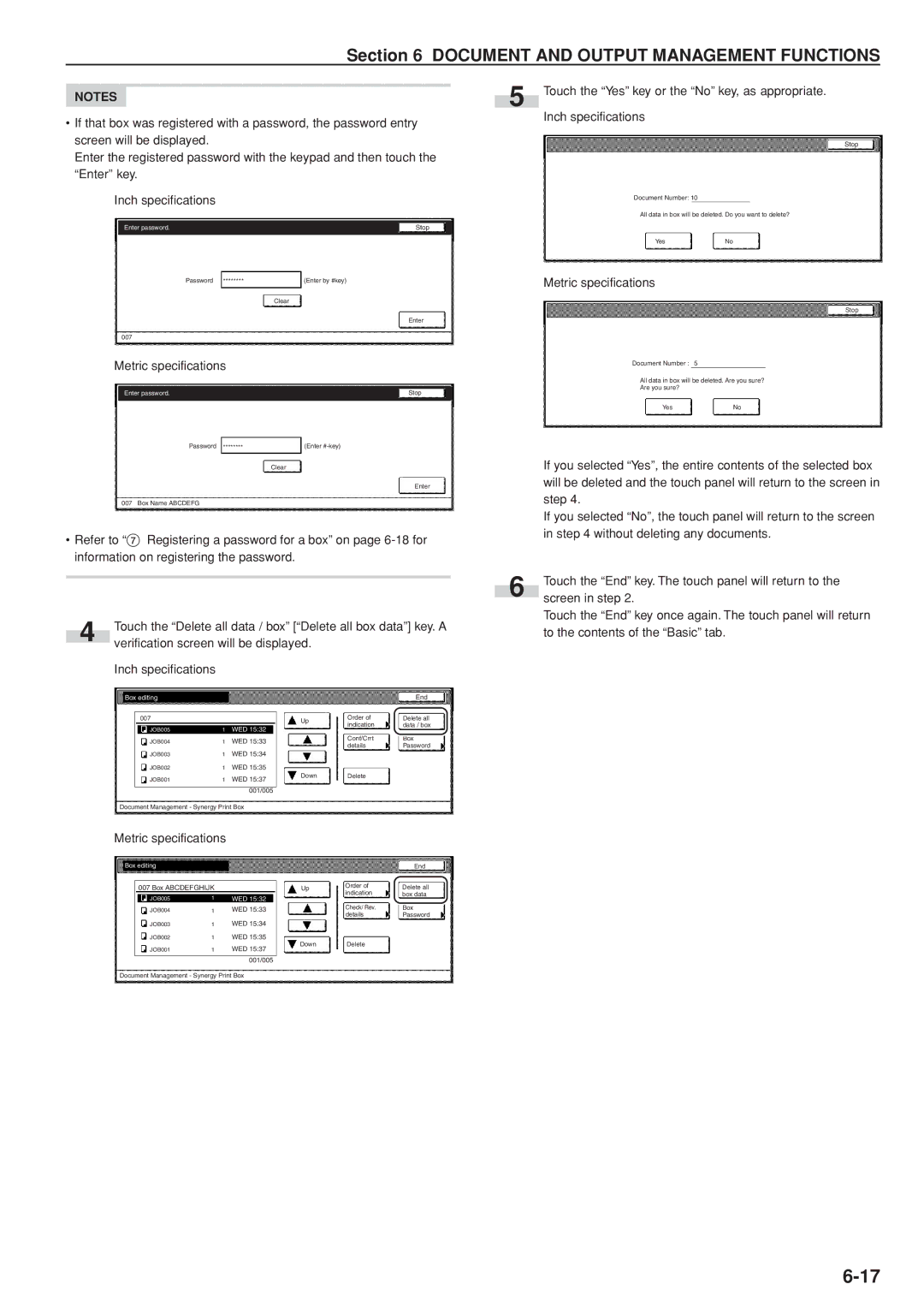 Kyocera 3035 manual Check/ Rev Box Details 