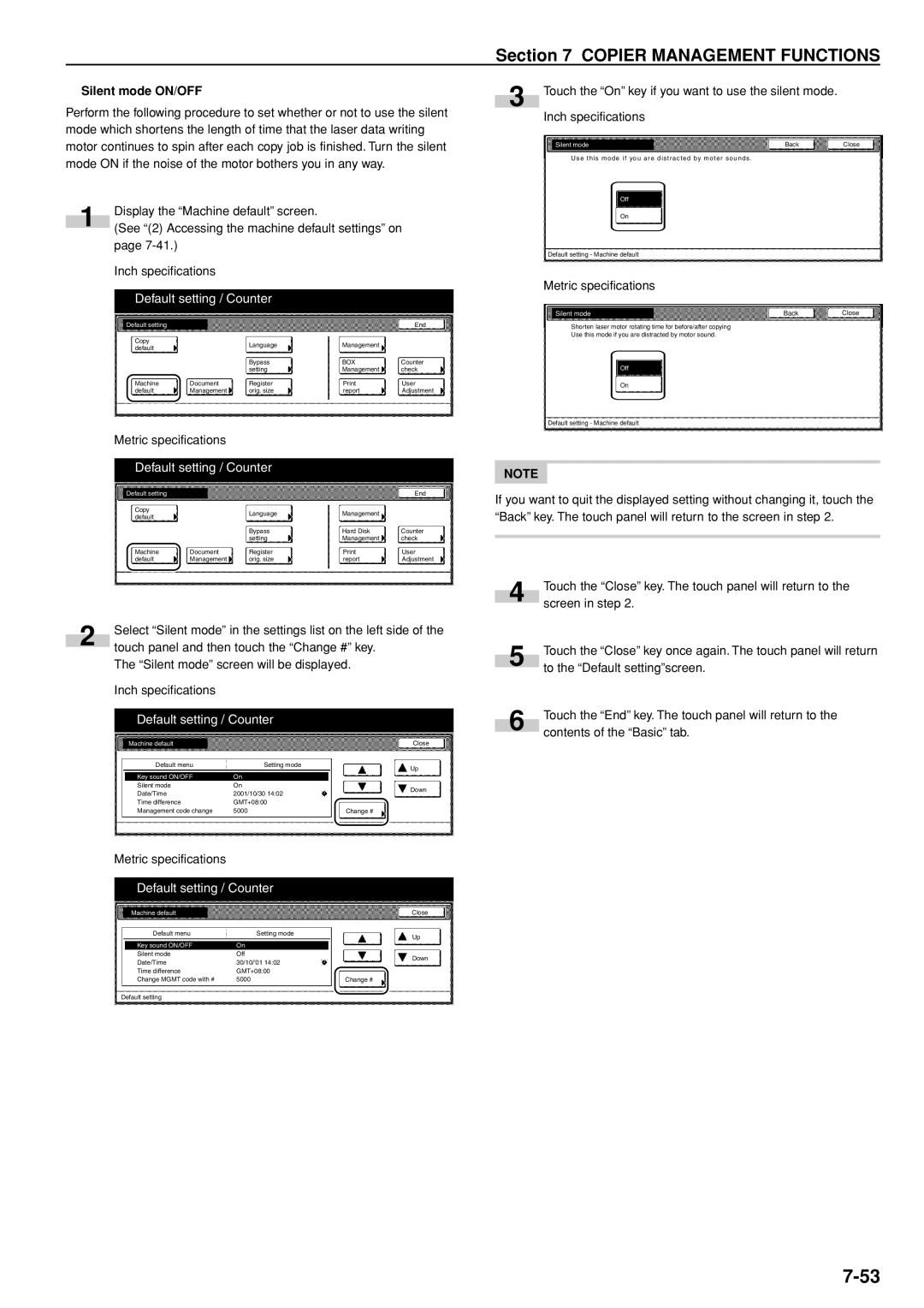 Kyocera 3035 manual Silent mode ON/OFF 