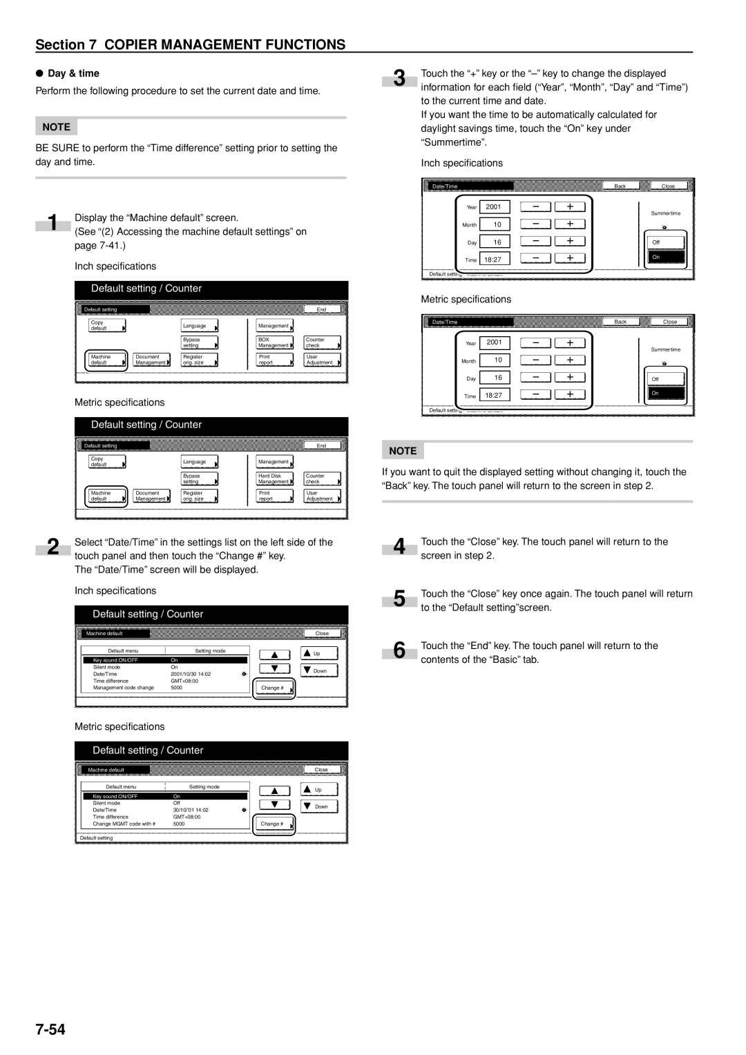 Kyocera 3035 manual Day & time, Date/Time 