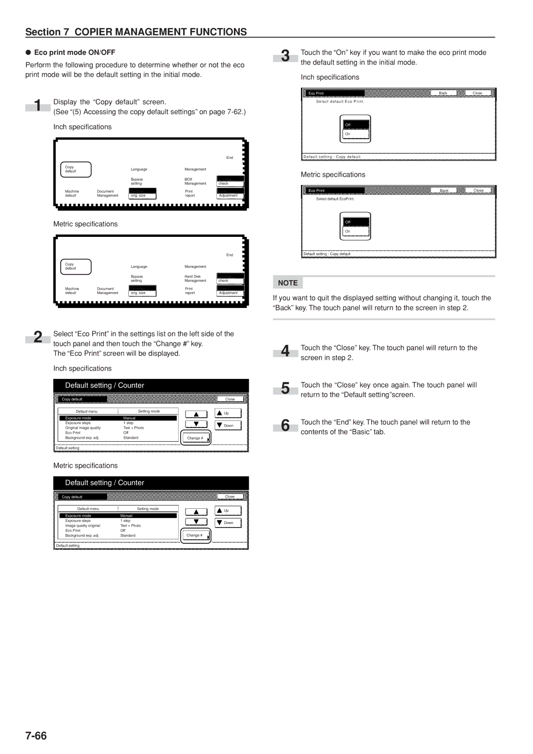 Kyocera 3035 manual Eco print mode ON/OFF, Eco Print 