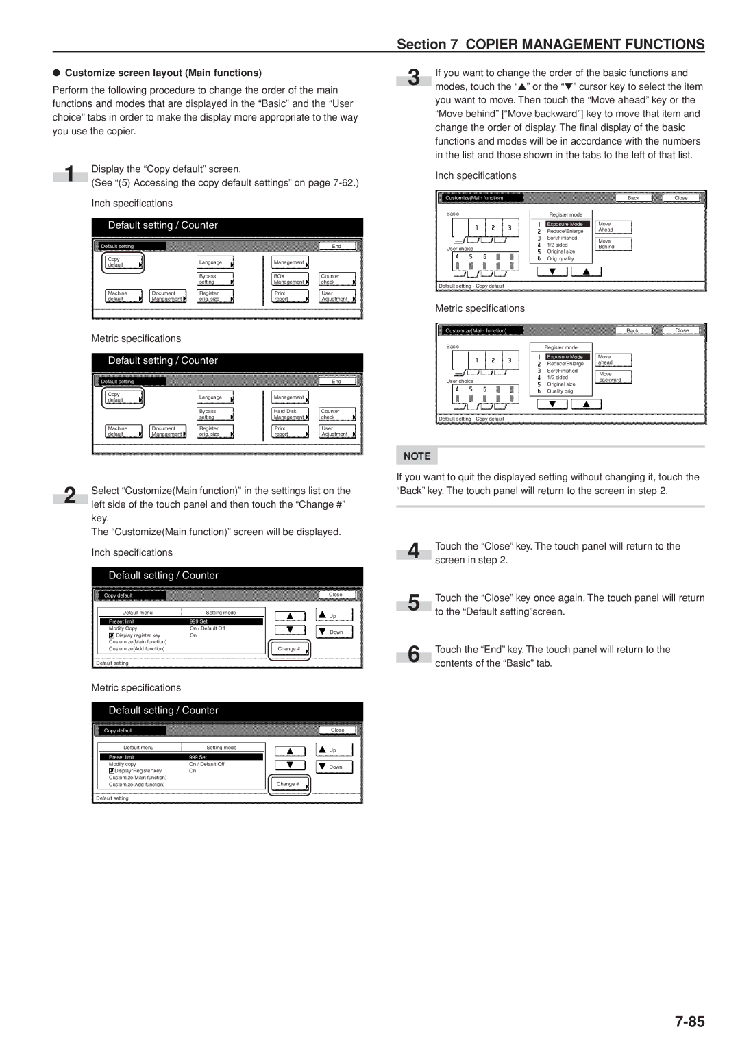 Kyocera 3035 manual Customize screen layout Main functions, CustomizeMain function 