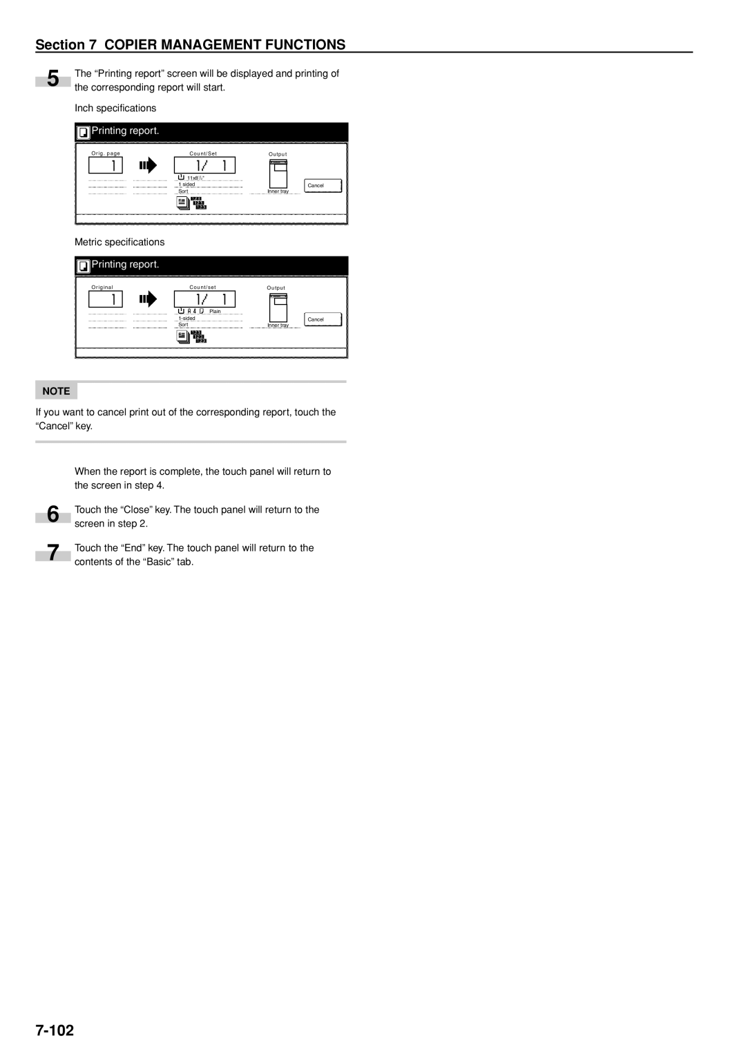 Kyocera 3035 manual Printing report 