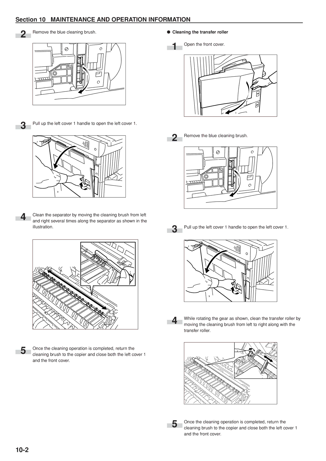 Kyocera 3035 manual Cleaning the transfer roller, Transfer roller 