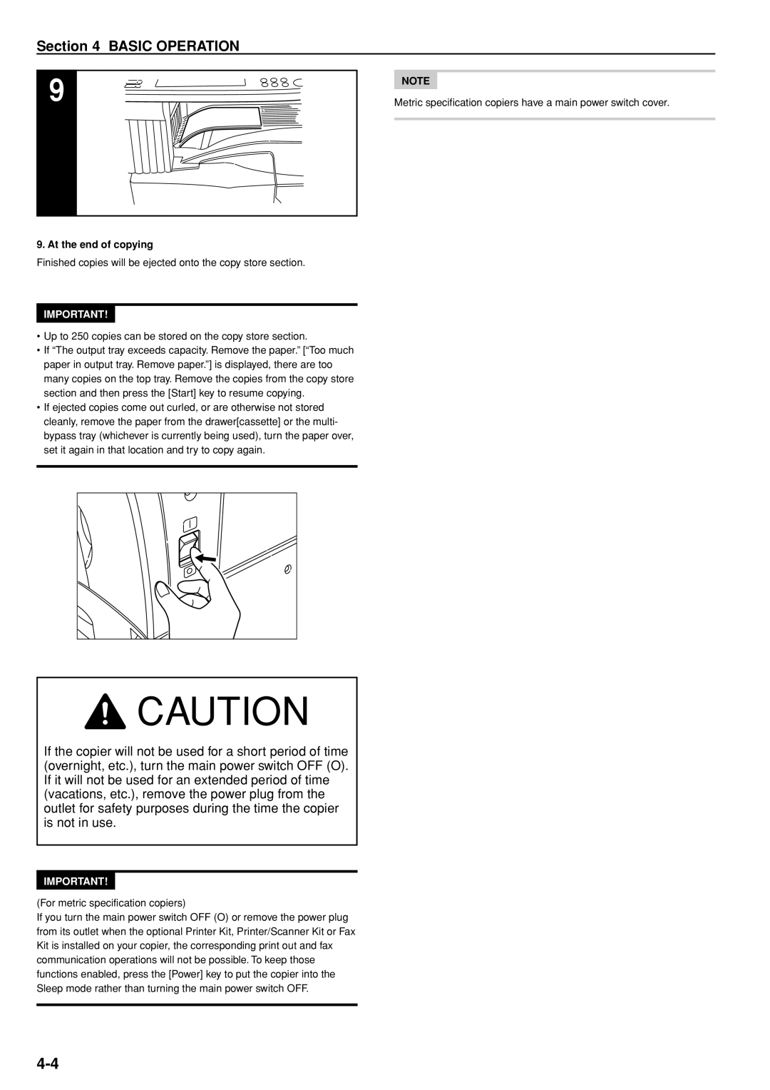 Kyocera 3035 manual At the end of copying 