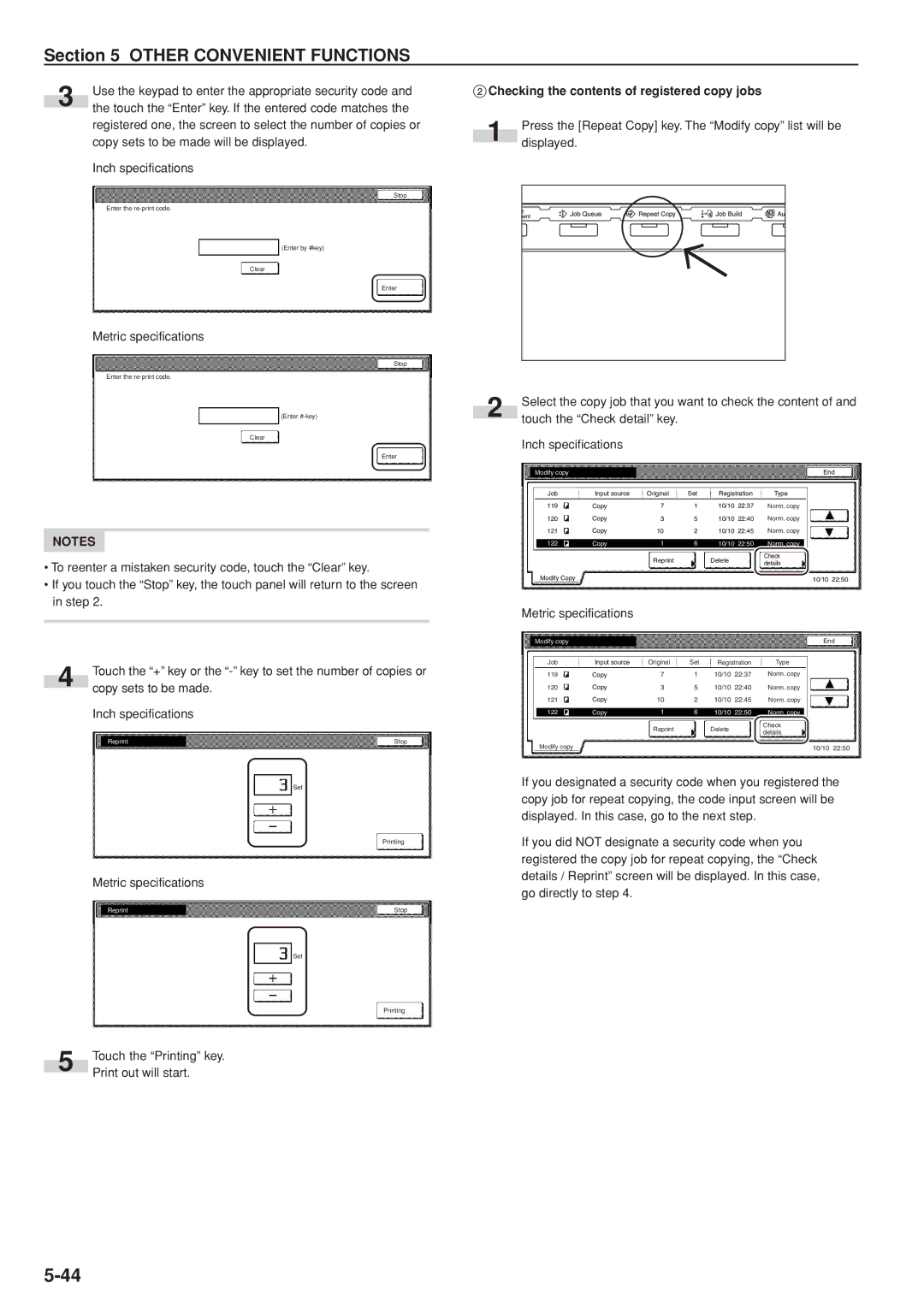 Kyocera 3035 manual 2Checking the contents of registered copy jobs 