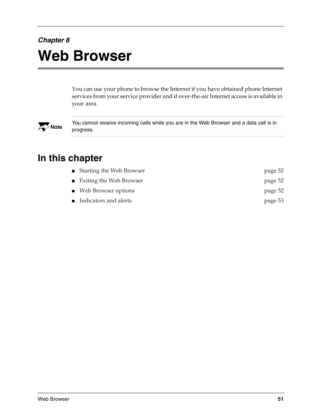 Kyocera 3035 manual Web Browser, This chapter 