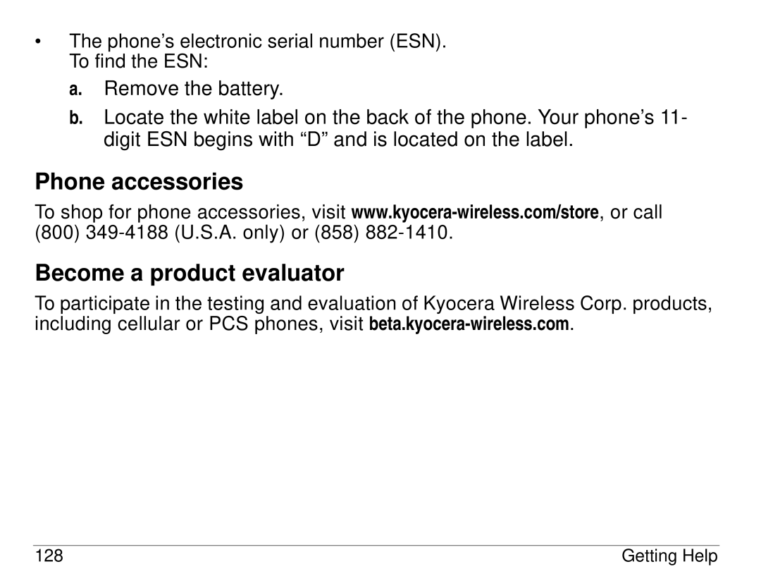 Kyocera 3225, 3200 series manual Phone accessories Become a product evaluator 