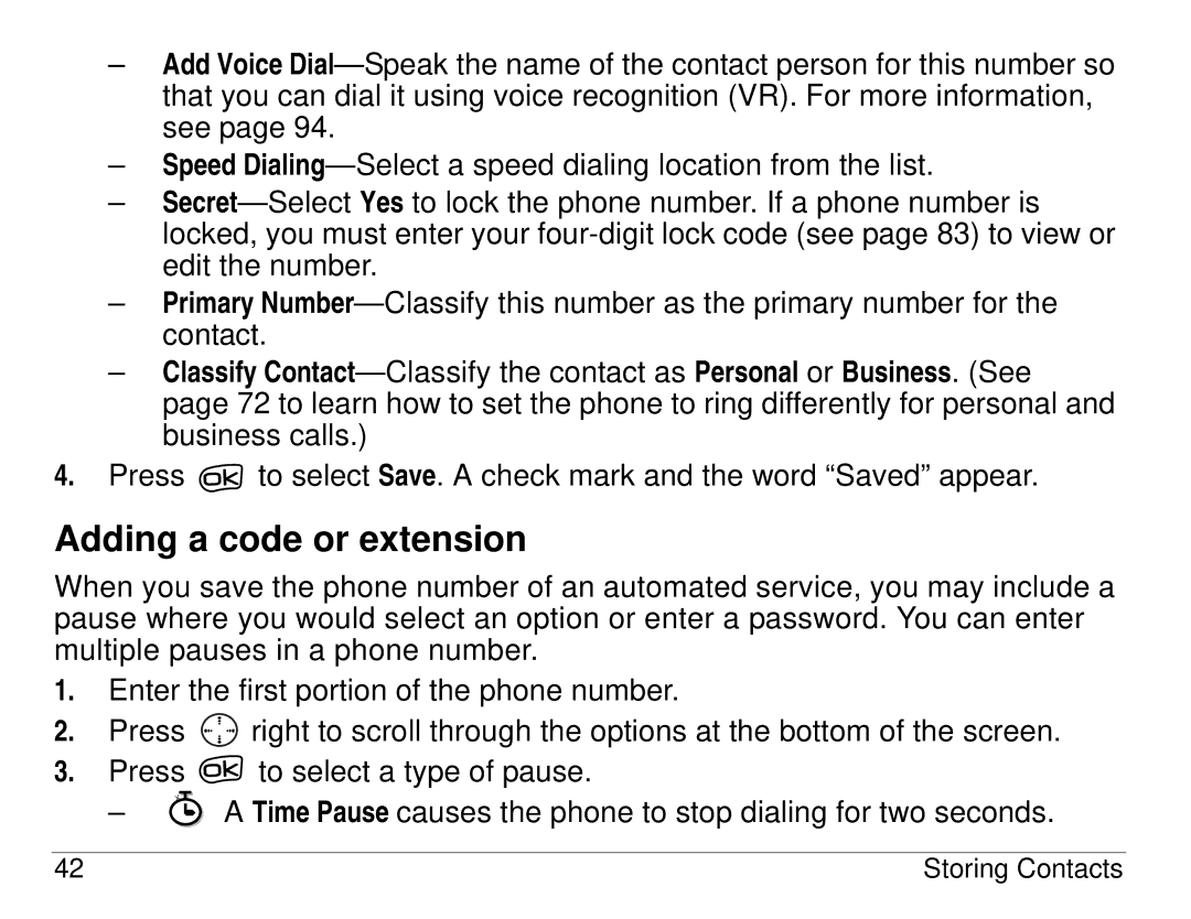 Kyocera 3225, 3200 series manual Adding a code or extension 