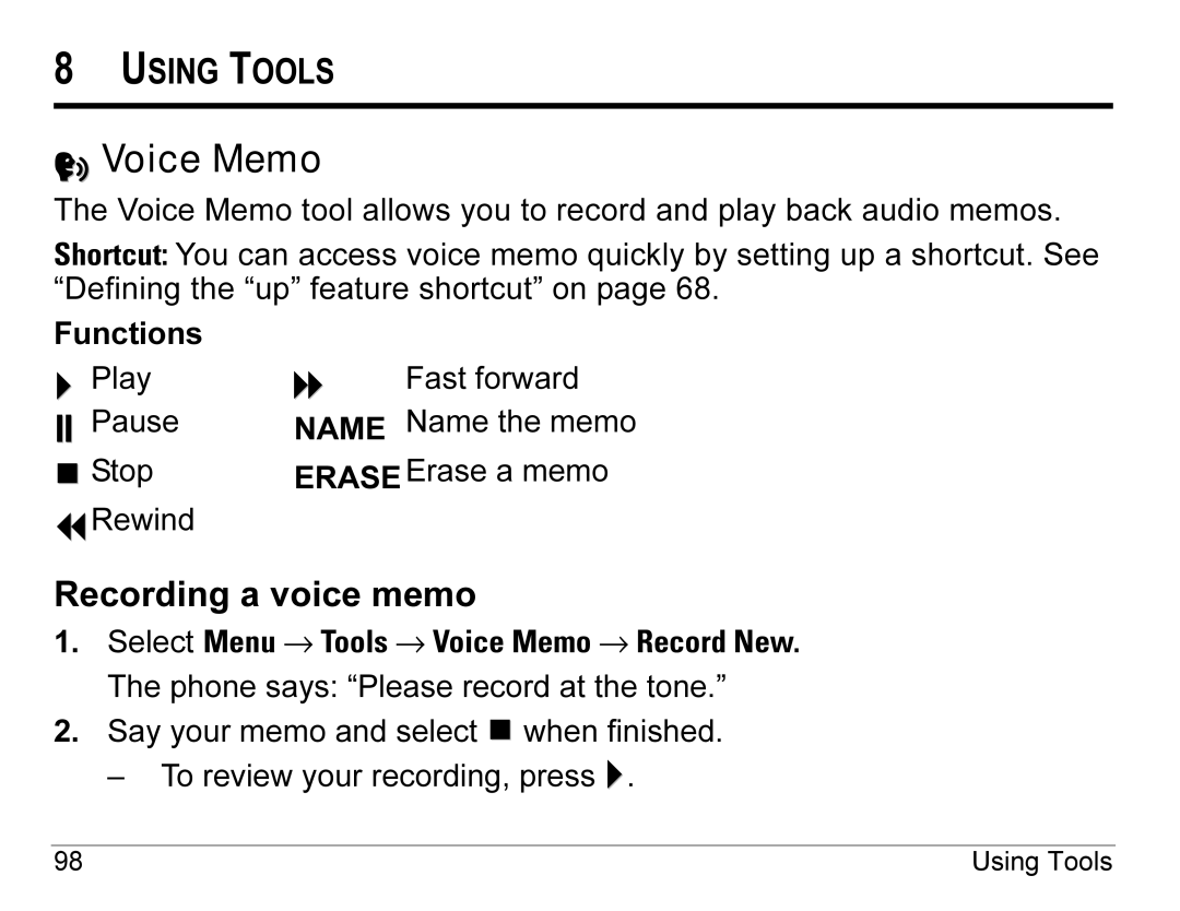 Kyocera 3245 manual Voice Memo, Recording a voice memo 