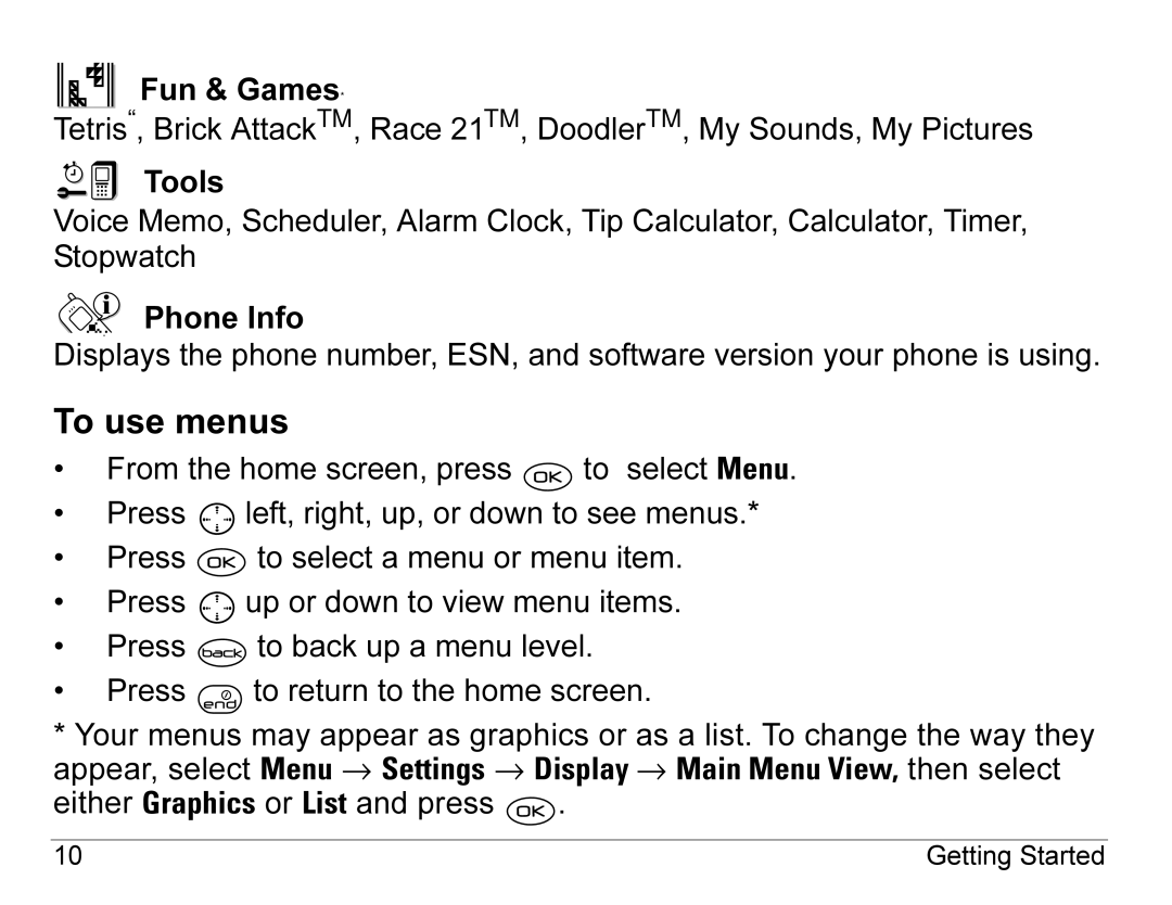 Kyocera 3245 manual To use menus 