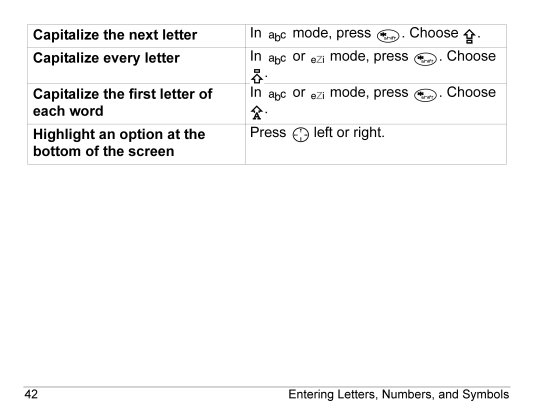 Kyocera 3245 manual Entering Letters, Numbers, and Symbols 