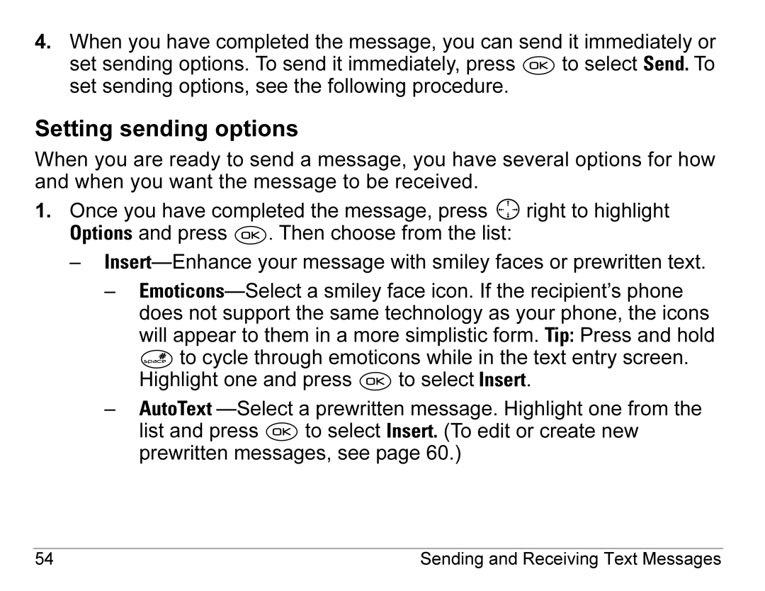 Kyocera 3245 manual Setting sending options 