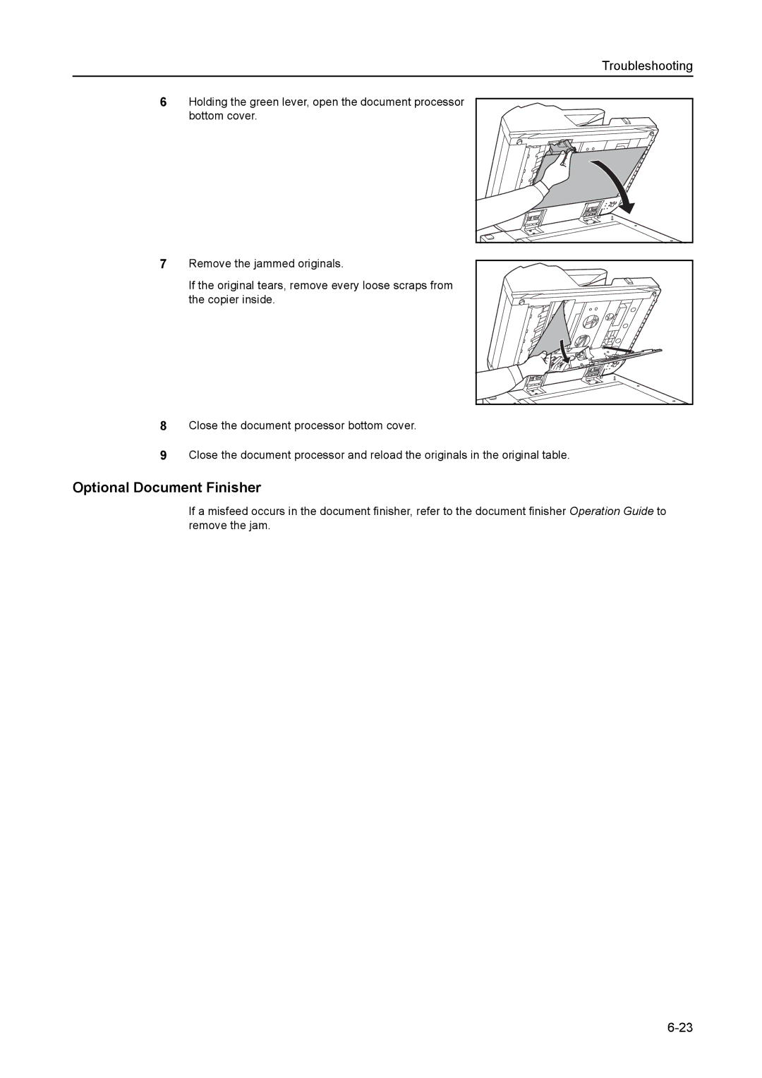 Kyocera 6030 manual Optional Document Finisher 