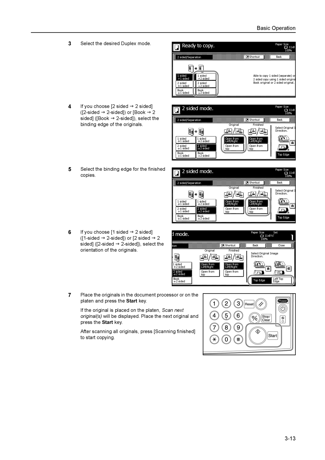 Kyocera 6030 manual Sided mode 