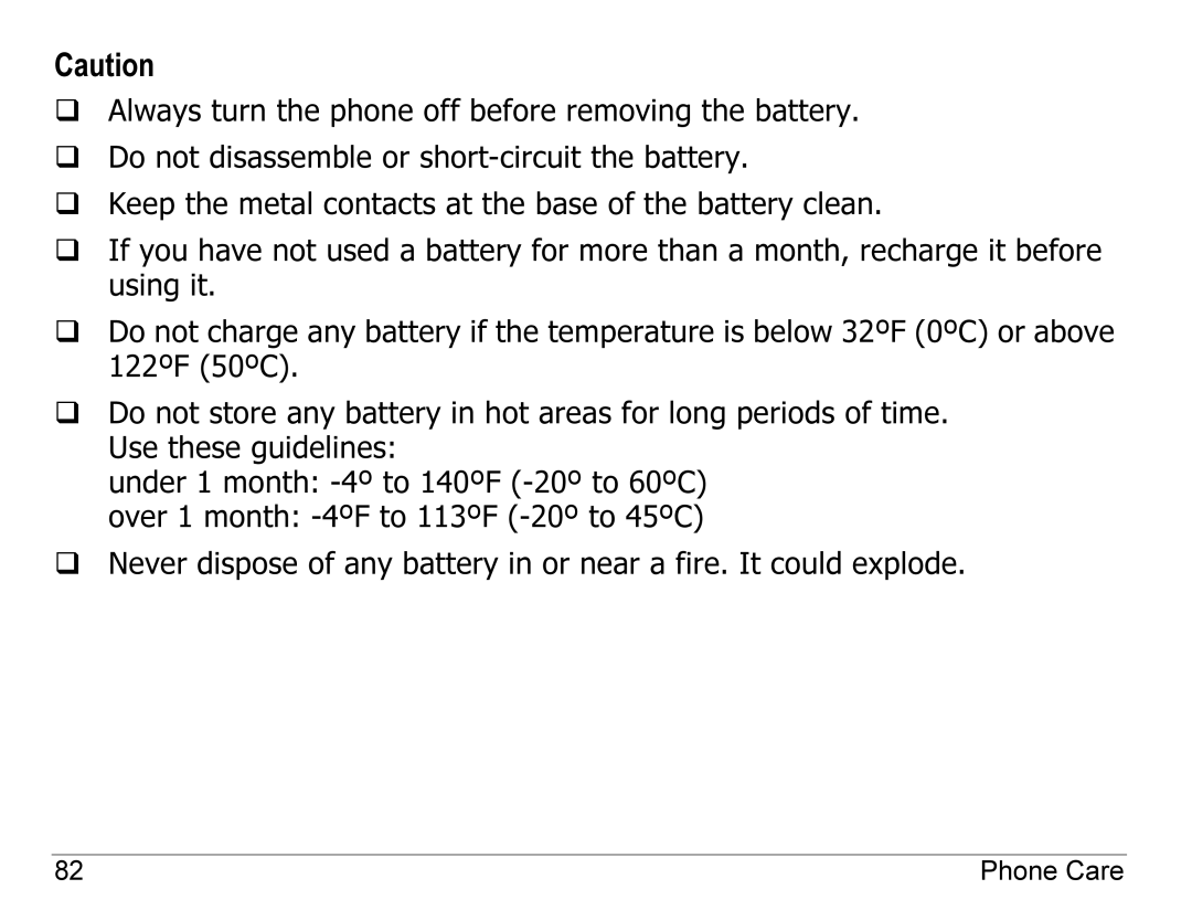 Kyocera 7135, 7100 Series manual Phone Care 