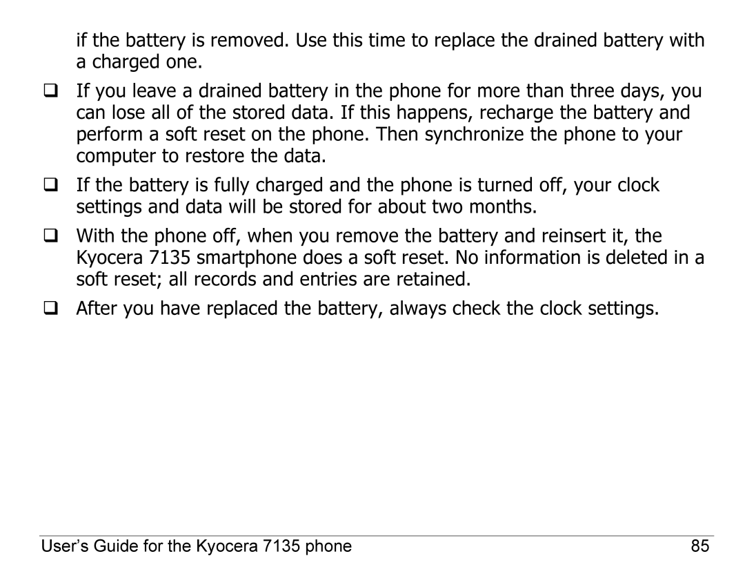 Kyocera 7100 Series manual User’s Guide for the Kyocera 7135 phone 