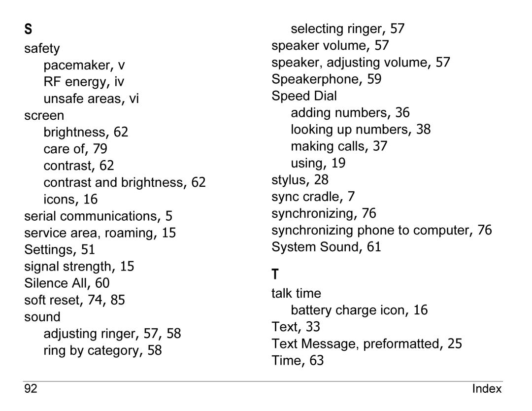 Kyocera 7135, 7100 Series manual Index 