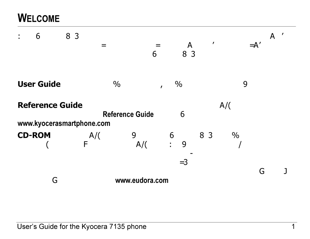 Kyocera 7100 Series, 7135 manual Welcome 