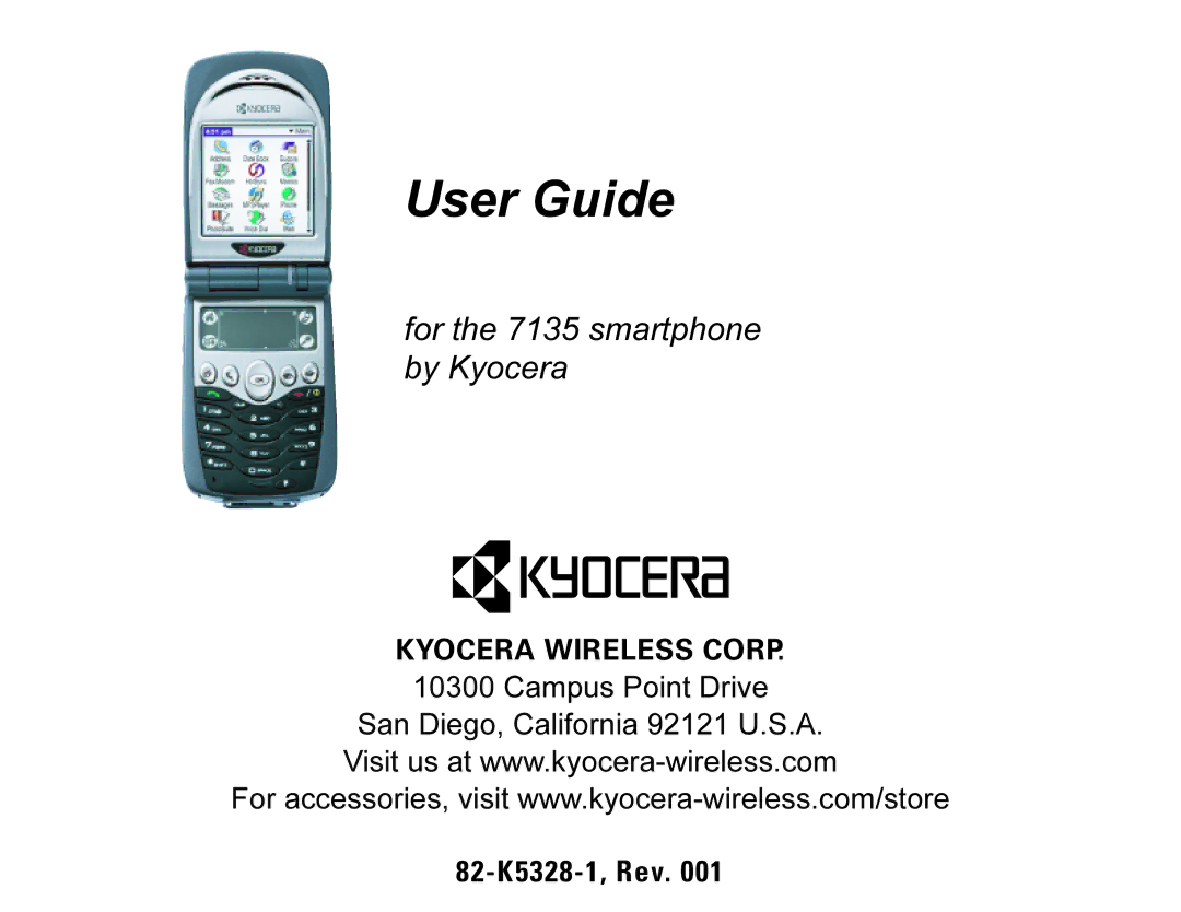 Kyocera 7100 Series manual User Guide, For the 7135 smartphone by Kyocera 