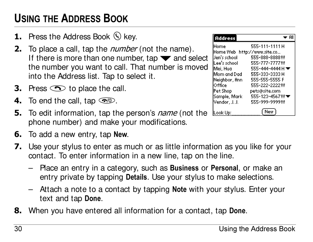 Kyocera 7135, 7100 Series manual Using the Address Book 