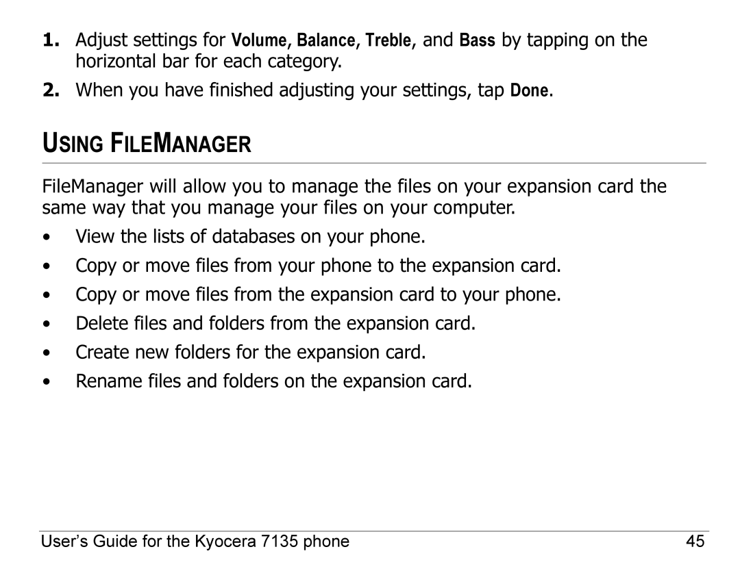 Kyocera 7100 Series, 7135 manual Using Filemanager 